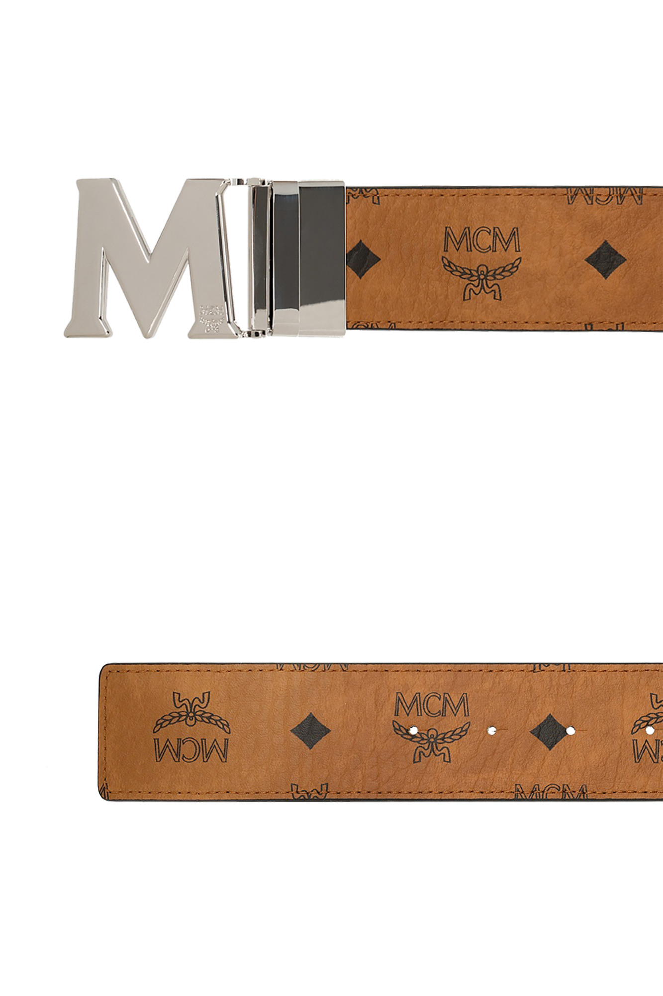 Mcm logo belt best sale